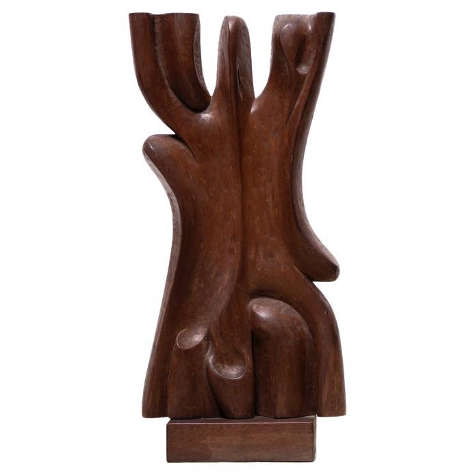 Japanese Wooden Abstract Sculpture, Mid-20th Century