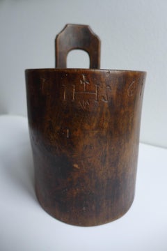 Wooden Alpine Folk Storage Container, Dated 1764