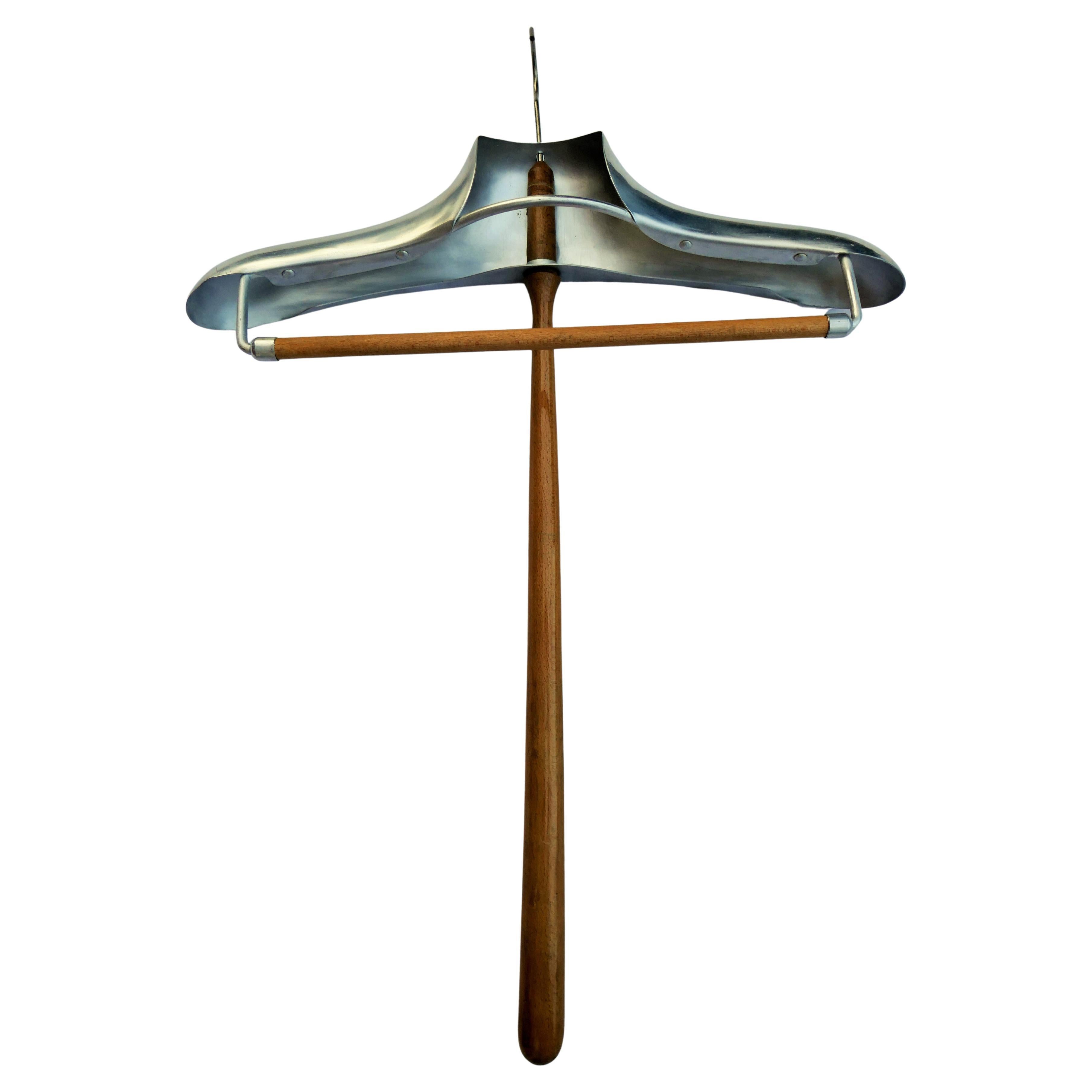 Moderno Wooden and aluminum coat hanger possible Reguitti in vendita