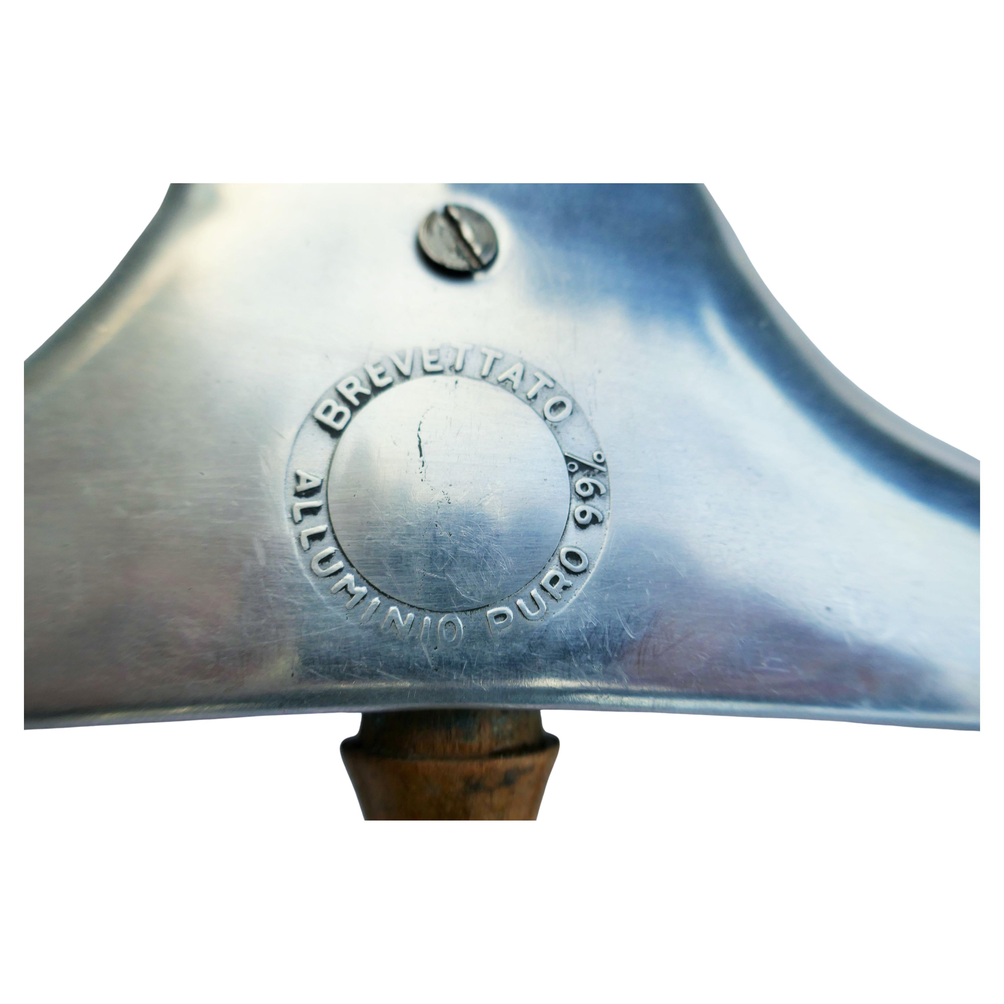 Italian Wooden and aluminum coat hanger possible Reguitti in vendita