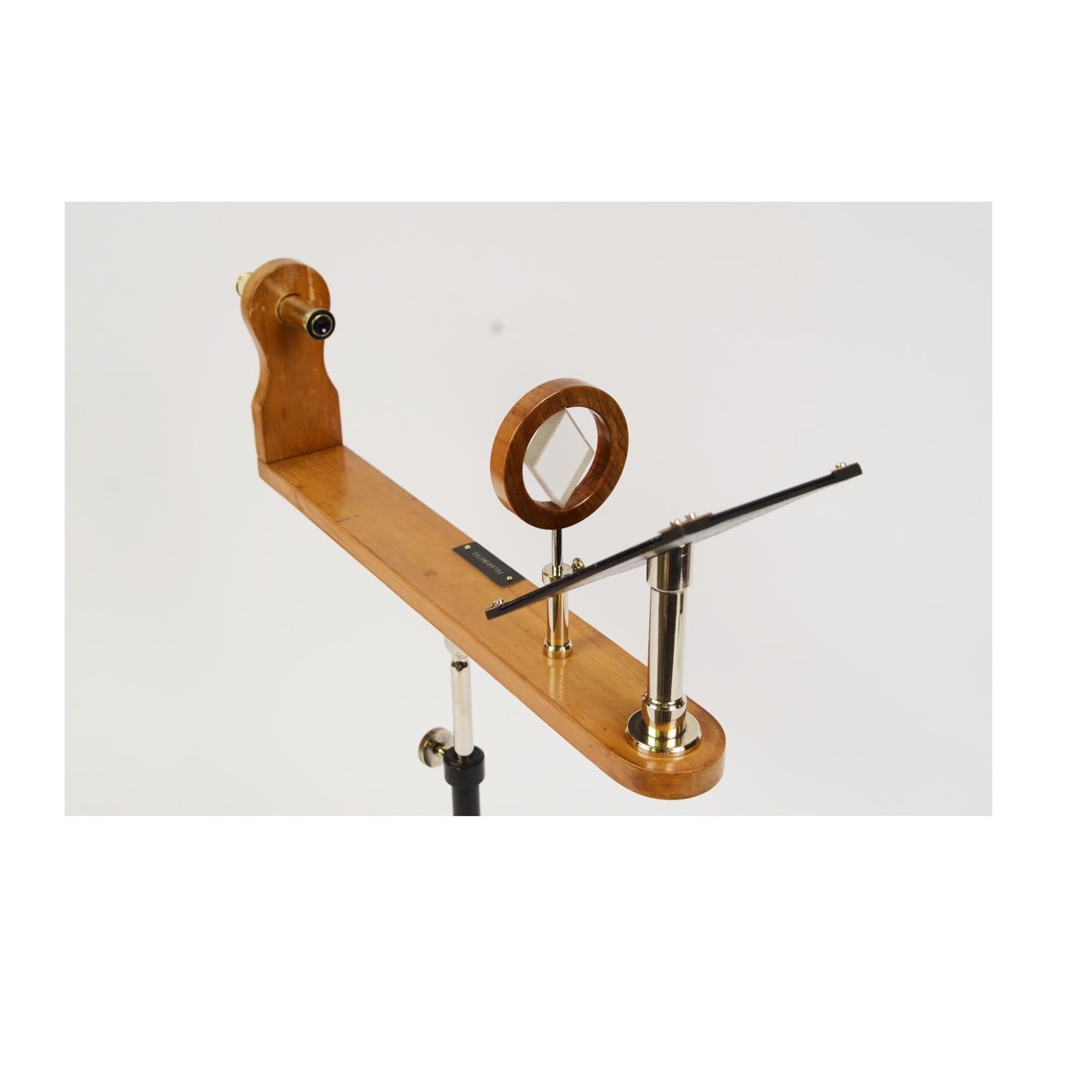 Spätes 19. Jahrhundert Holz- und Messingpolarimeter Antikes physikalisches Instrument im Angebot 7