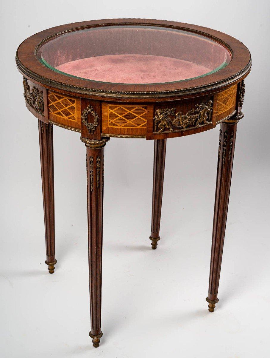 Wooden and bronze pedestal table, late 19th century For Sale 2