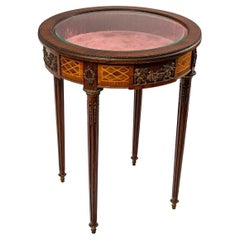 Wooden and bronze pedestal table, late 19th century