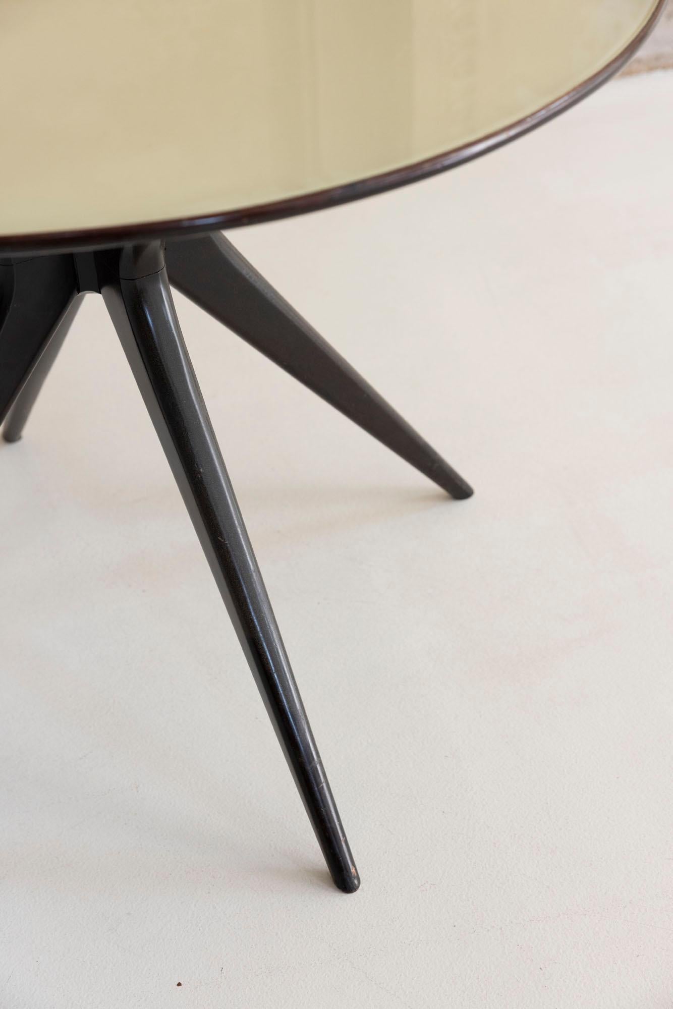 Milieu du XXe siècle Table basse en bois et verre attribuée à Ico Parisi, Italie 1950 en vente