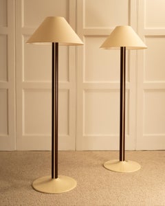 Wooden and lacquered floor lamps - France 1960s