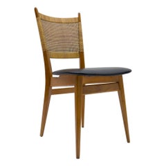 Used Wooden and Leather Dining Chair, Germany, 1950s