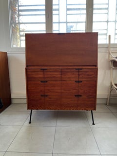 Wooden and metal secrétaire by Raymond Loewy, Circa 1950