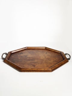 Wooden and Metal Tray, France, 20th Century