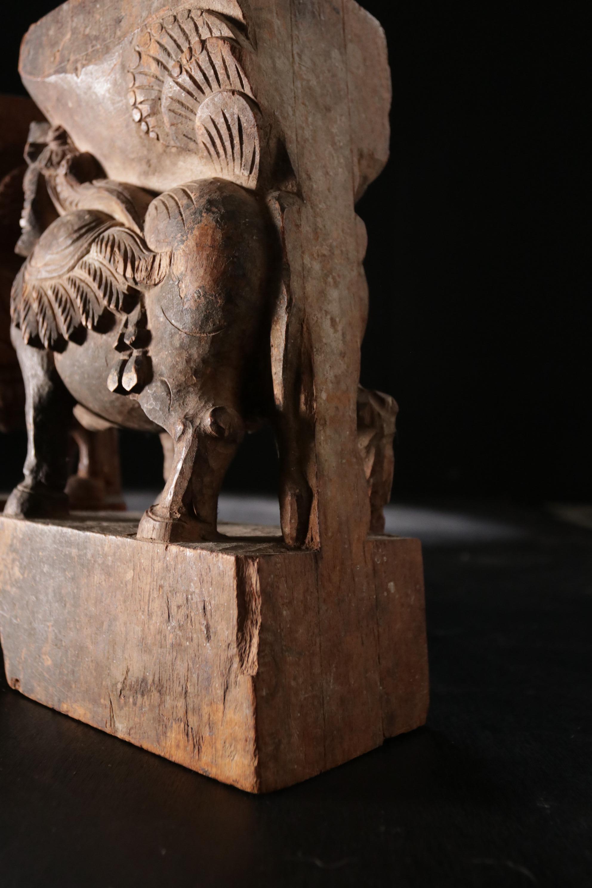 Wooden Architectural Gou Mata Temple Elements, India, Ca 1900 For Sale 1