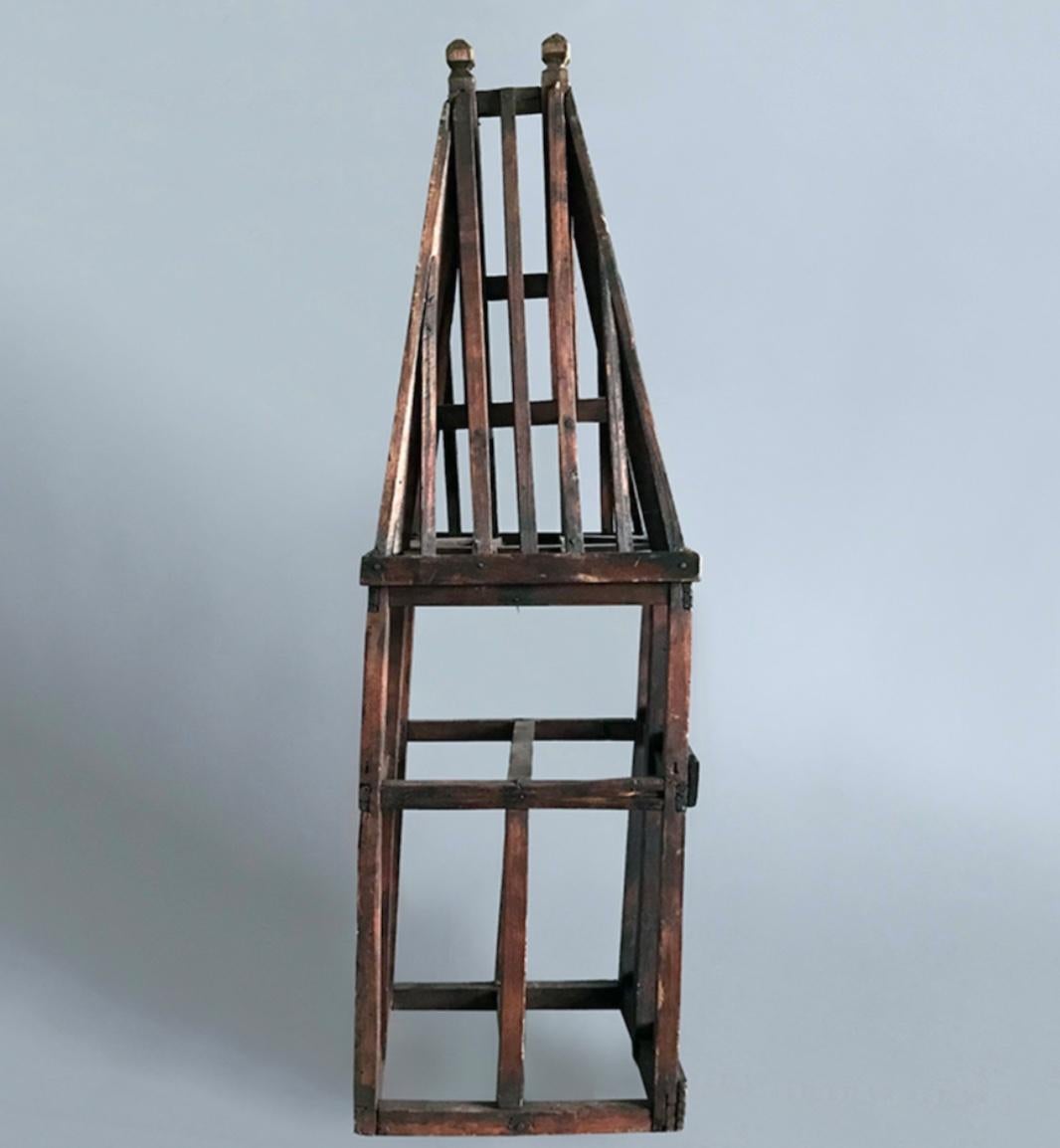 French Wooden Architectural Model of Tower