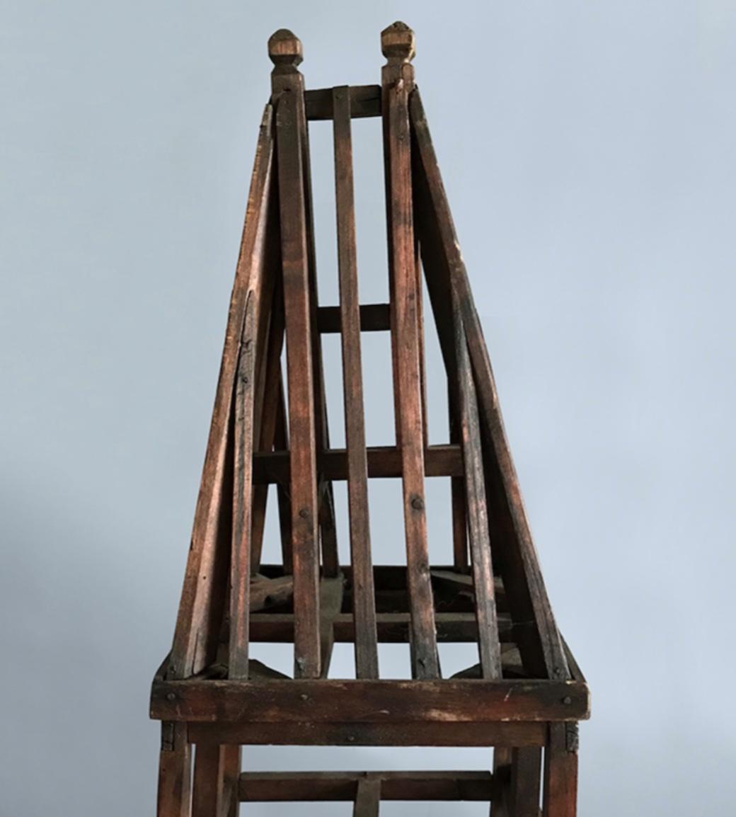 Wooden Architectural Model of Tower In Good Condition In Los Angeles, CA