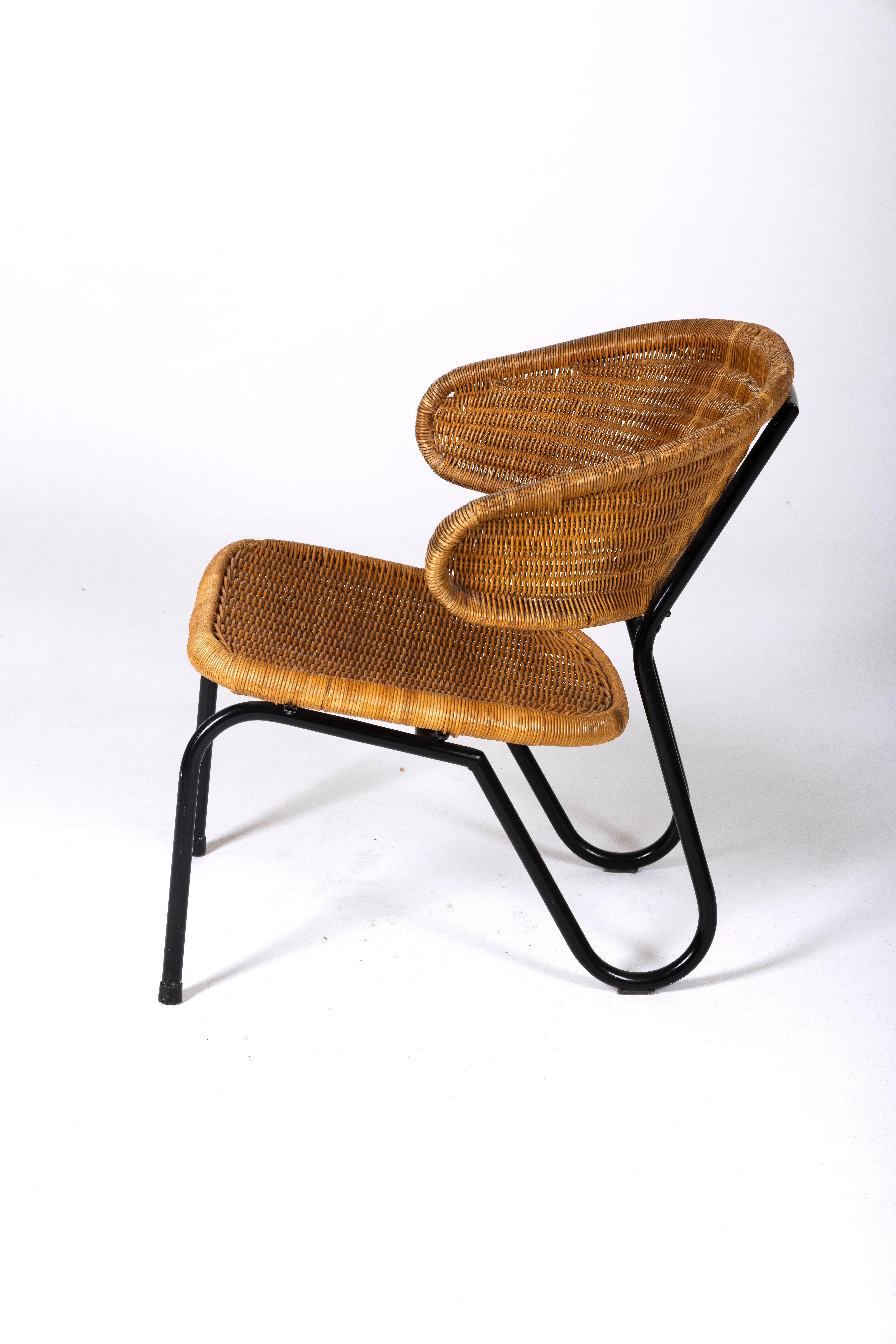 Mid-20th Century Wooden armchair by Dirk Van Sliedregt.