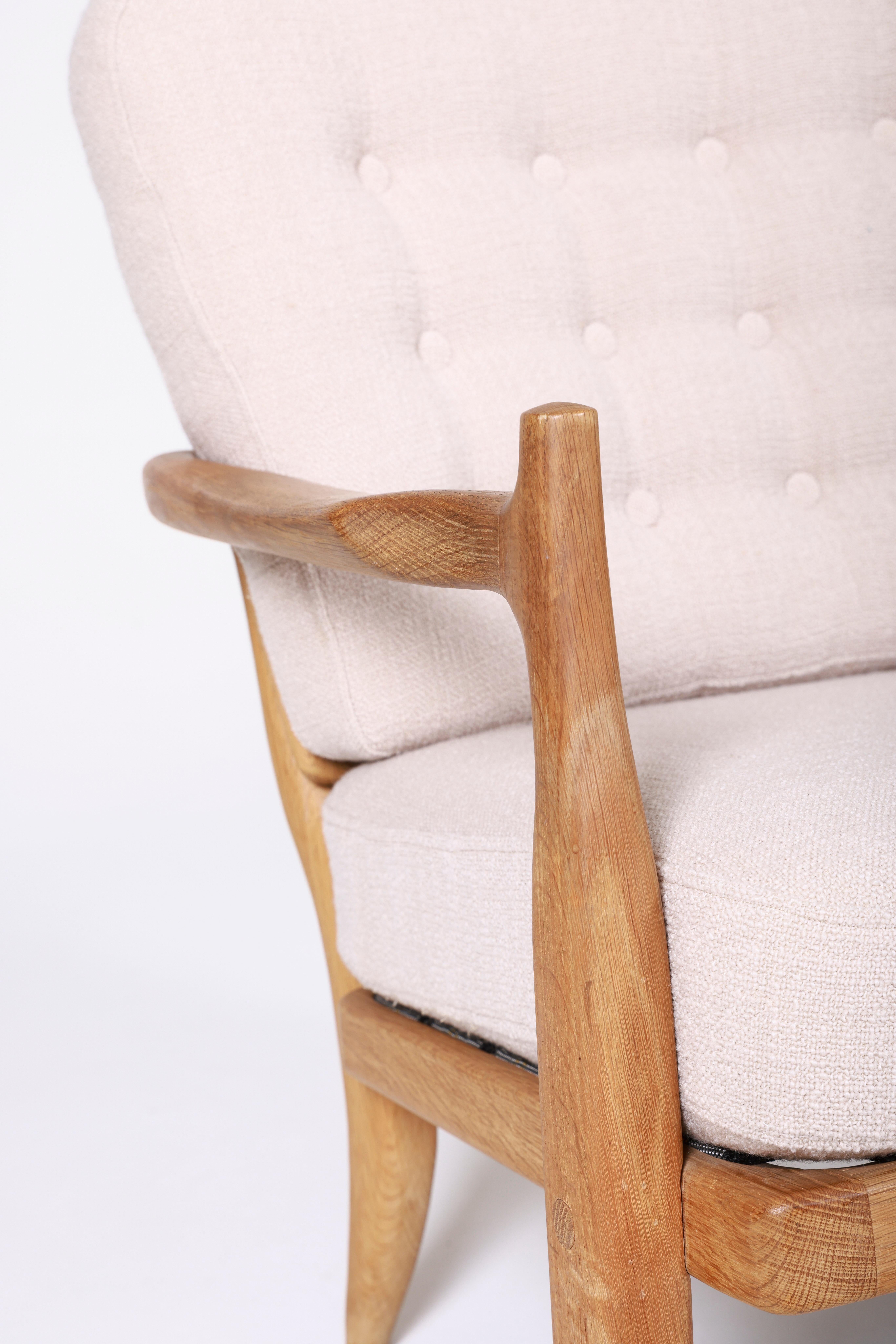 Wooden armchair by Guillerme and Chambron 6