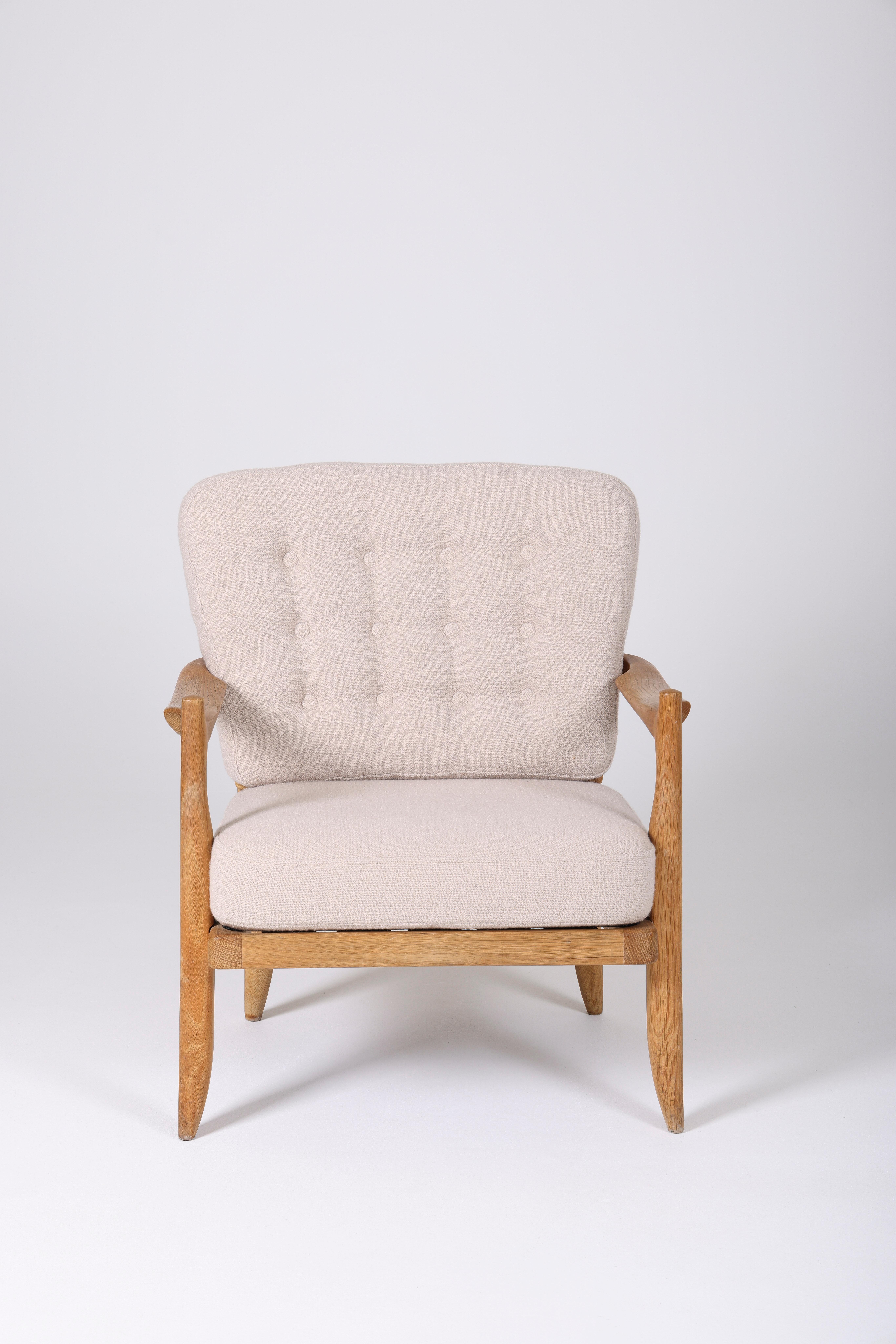 Wooden armchair by Guillerme and Chambron 7