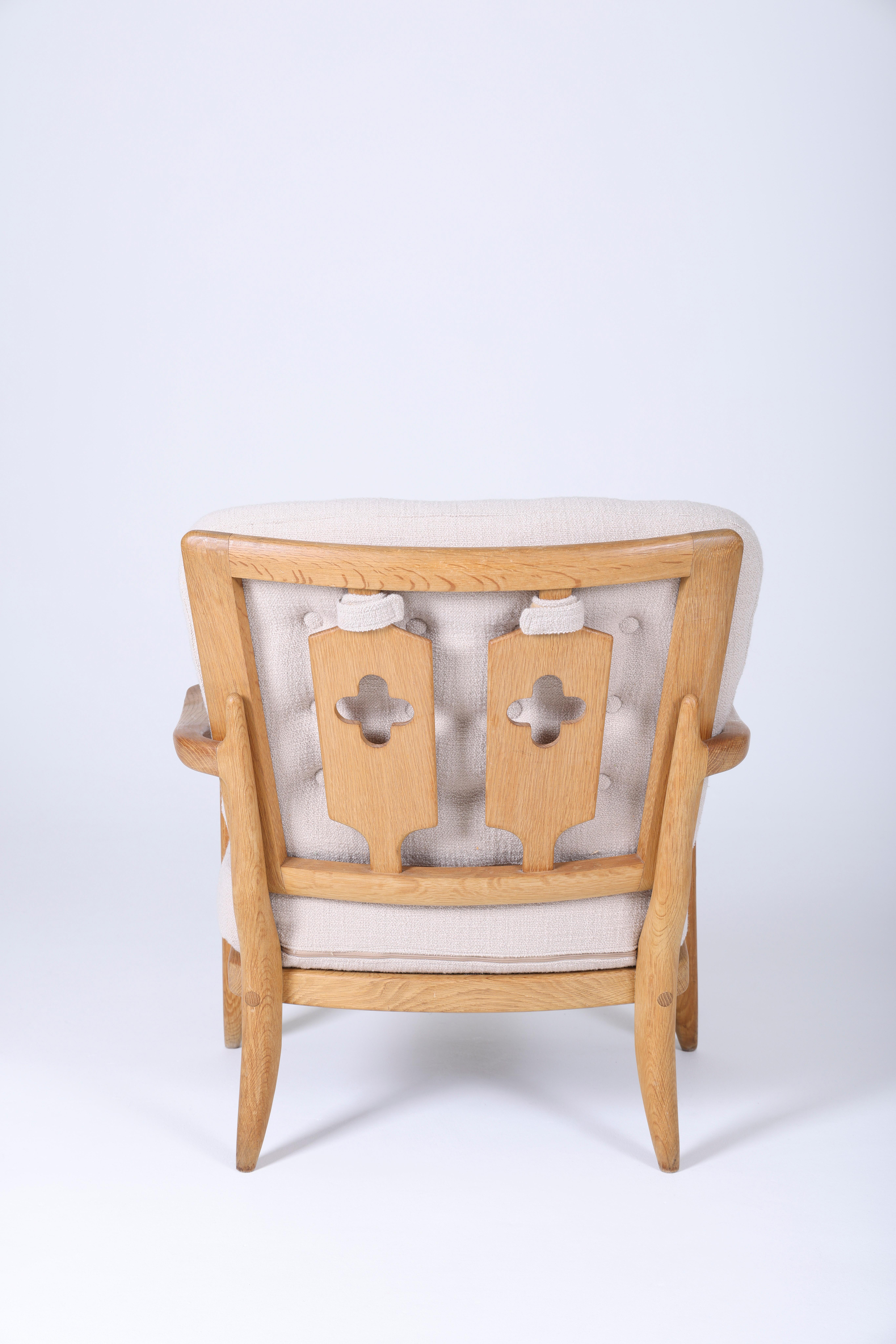 Wooden armchair by Guillerme and Chambron 1