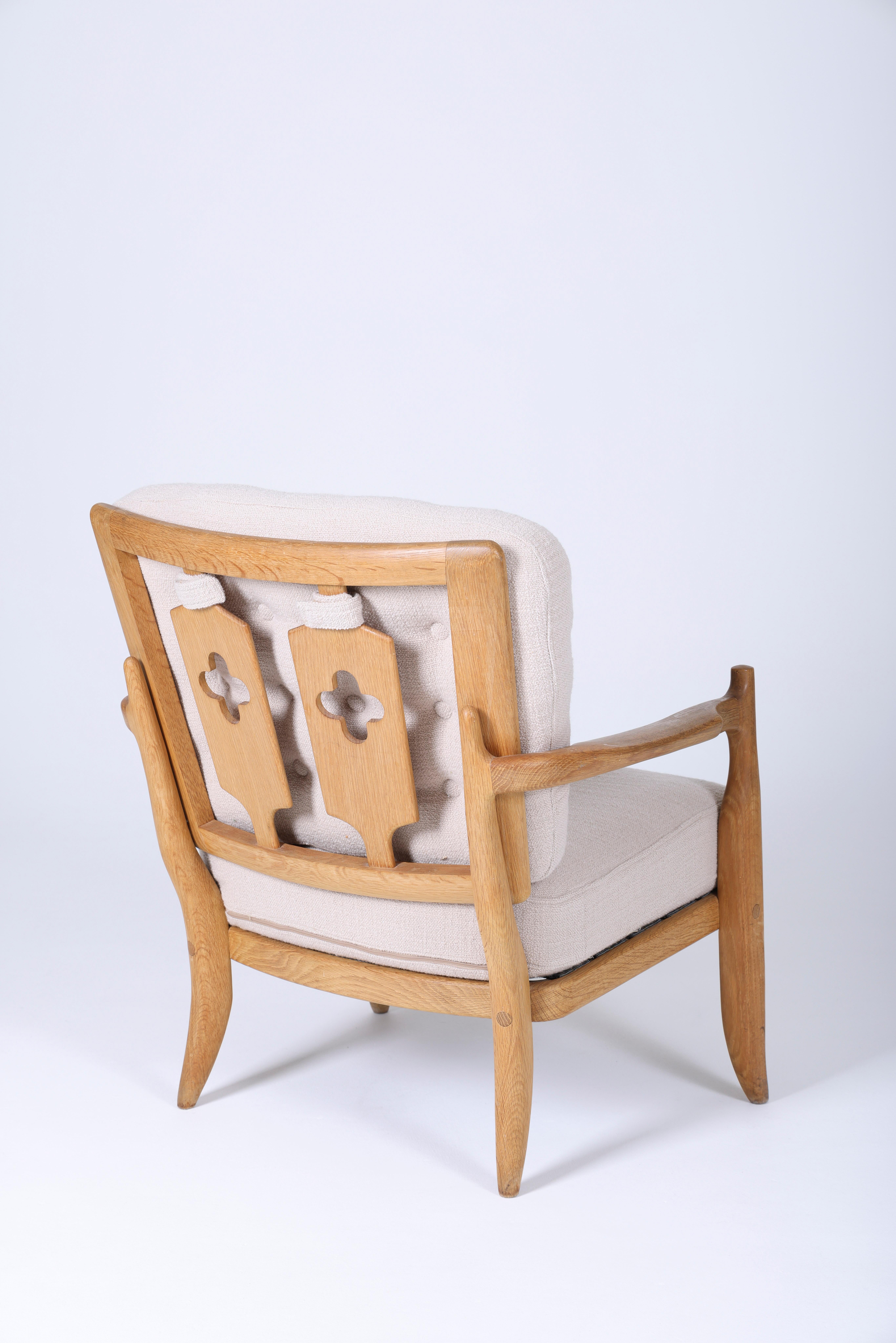 Wooden armchair by Guillerme and Chambron 2