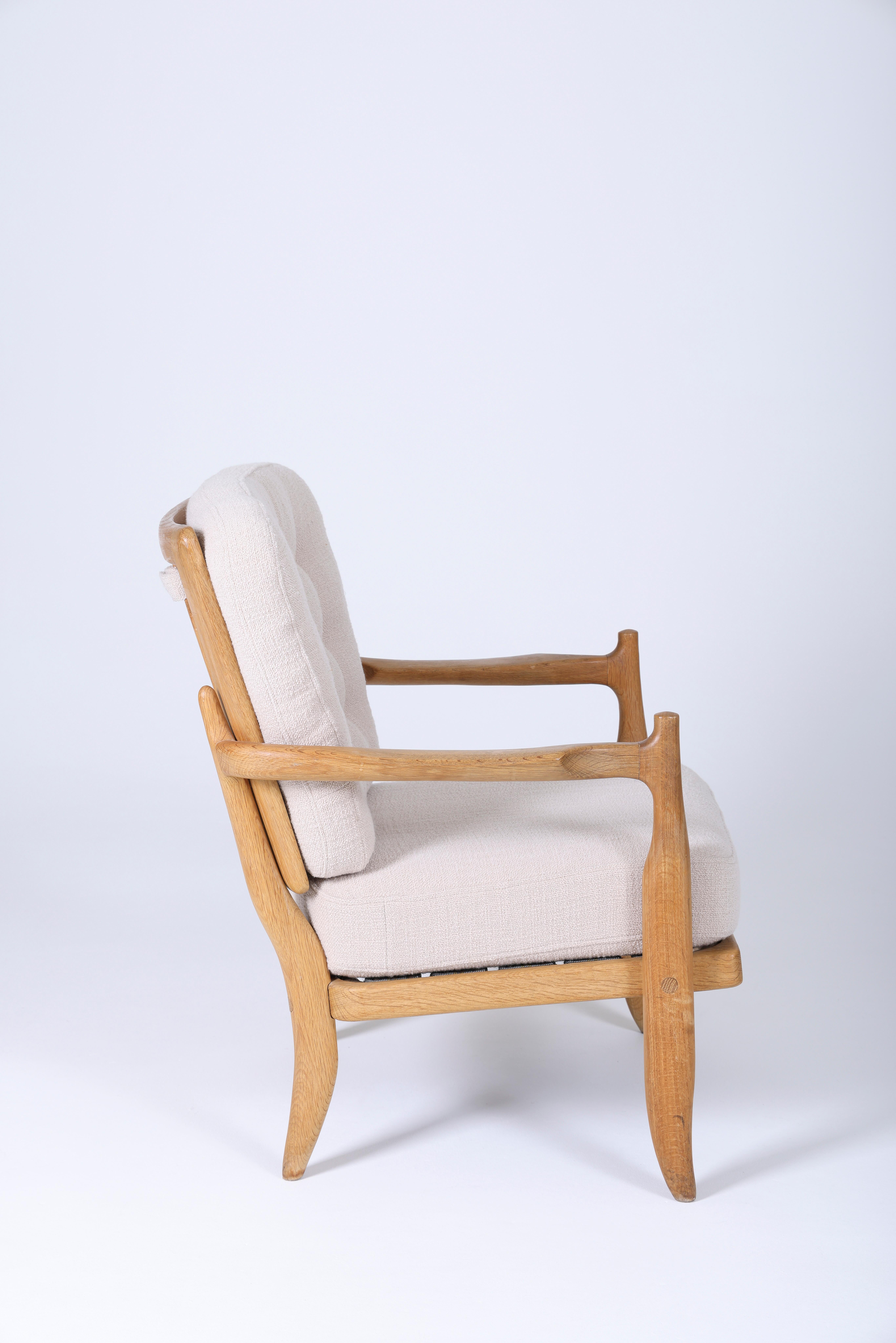 Wooden armchair by Guillerme and Chambron 3