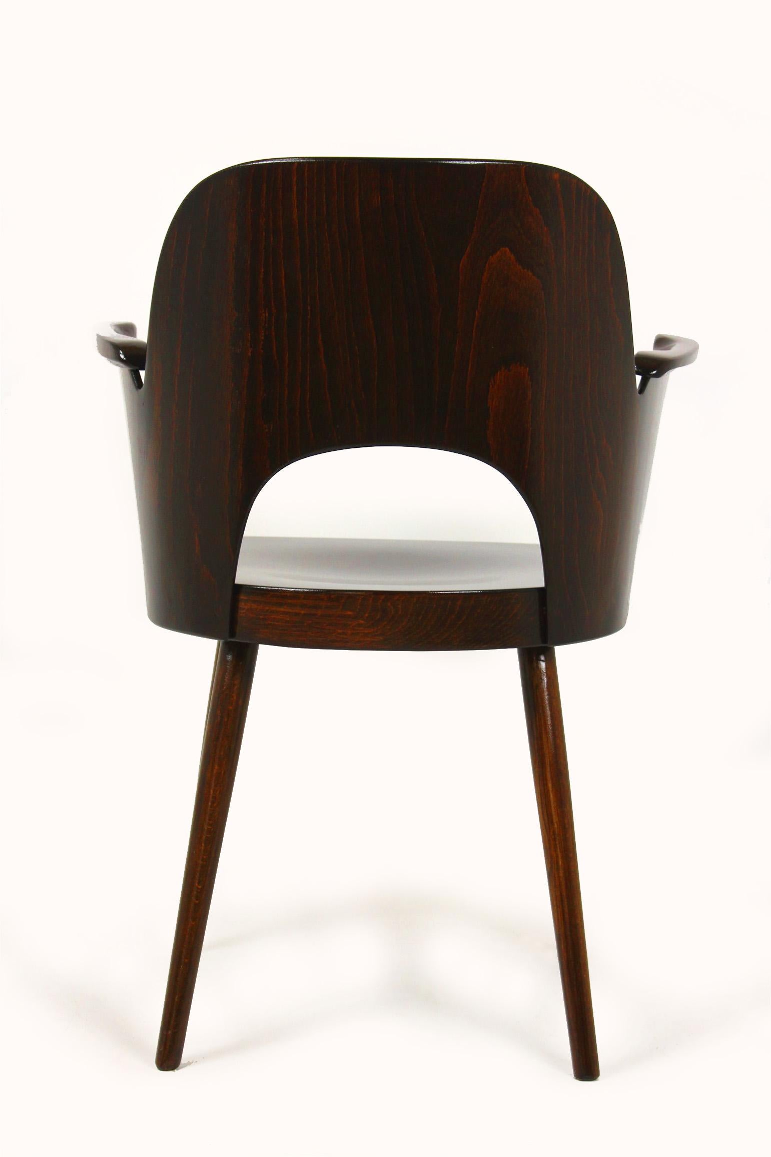 Wooden Armchair by Lubomír Hofmann for Ton, 1950s 6