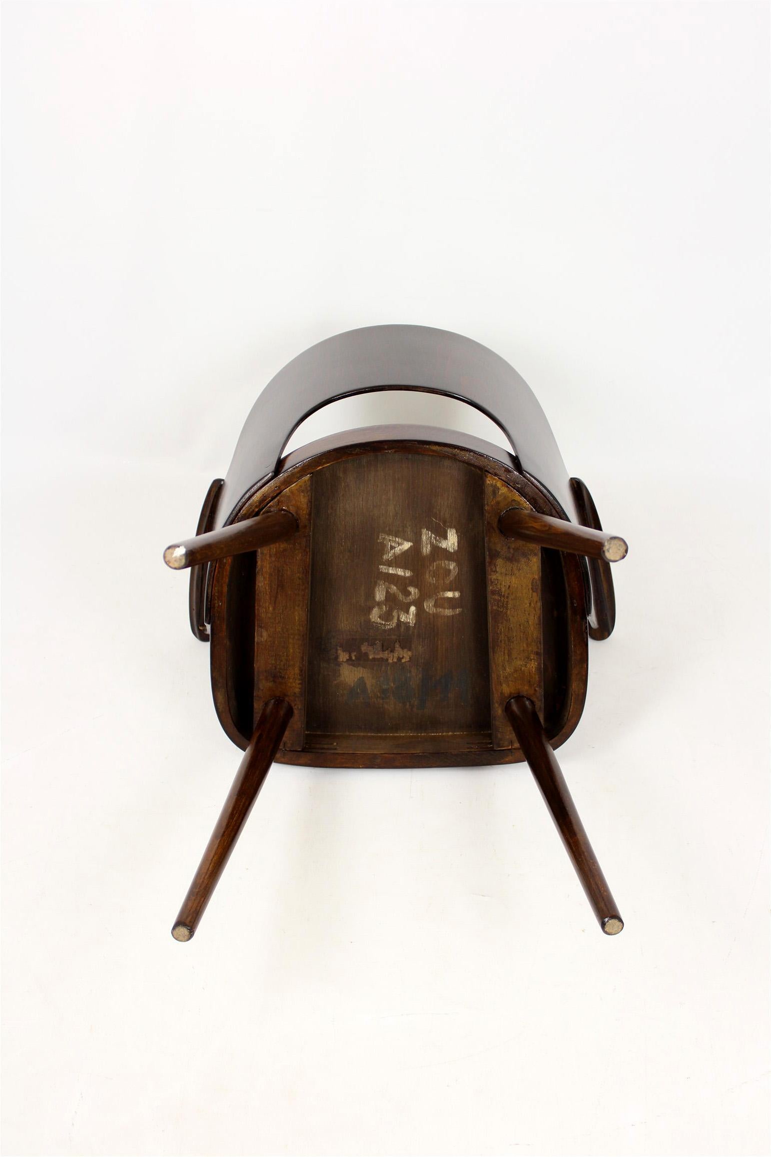 Wooden Armchair by Lubomír Hofmann for Ton, 1950s 11