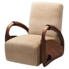 Wooden Armchair in the Manner of André Arbus, Europe First half of the 20th C