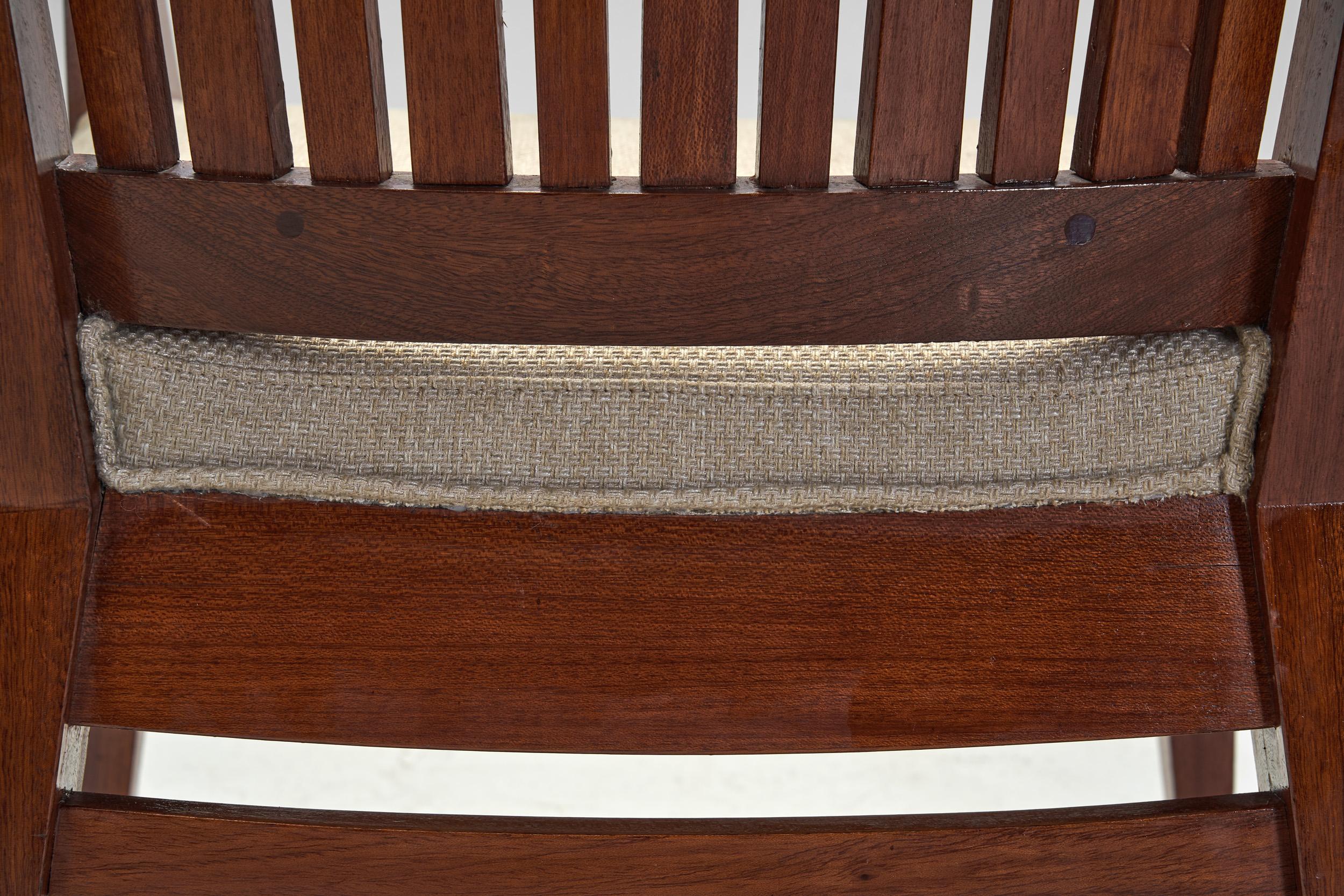 Wooden Armchair with Upholstered Seat by Bas van Pelt, The Netherlands 1940s For Sale 3