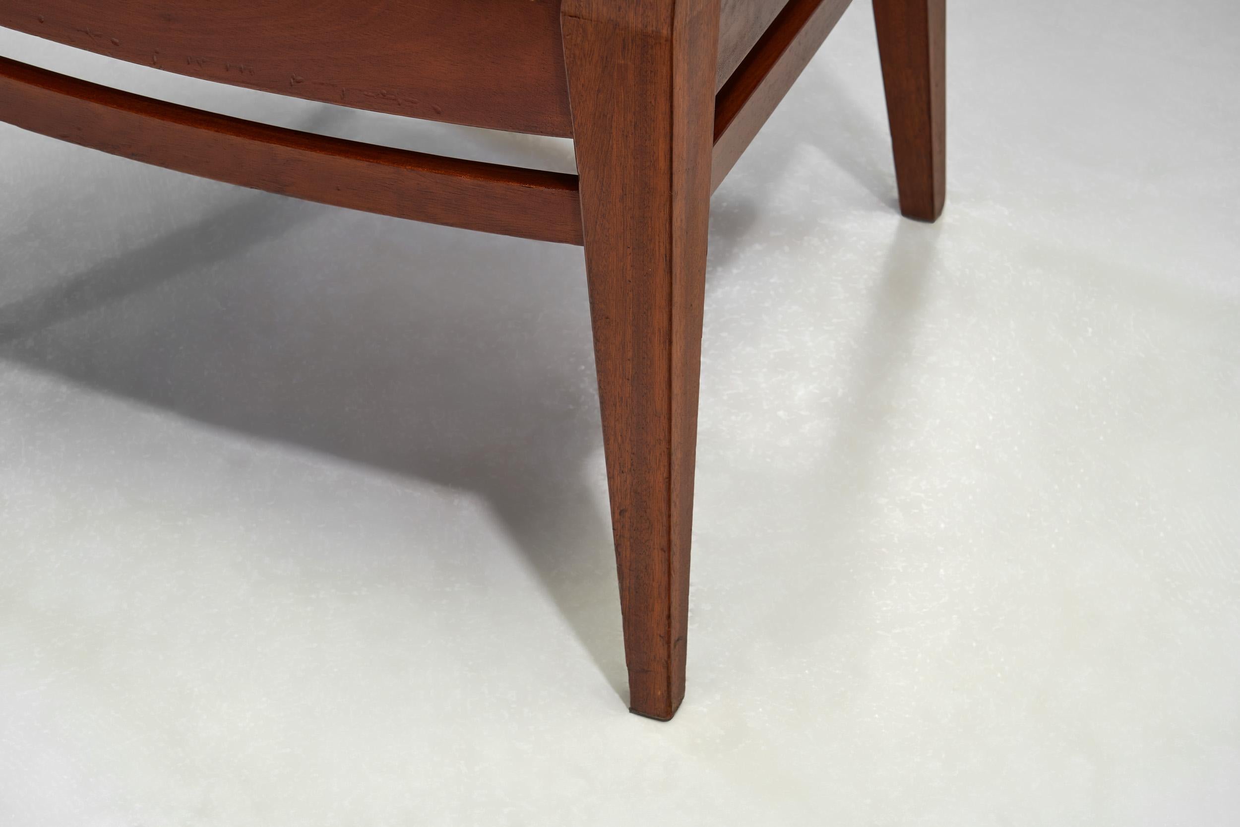 Wooden Armchair with Upholstered Seat by Bas van Pelt, The Netherlands 1940s For Sale 9
