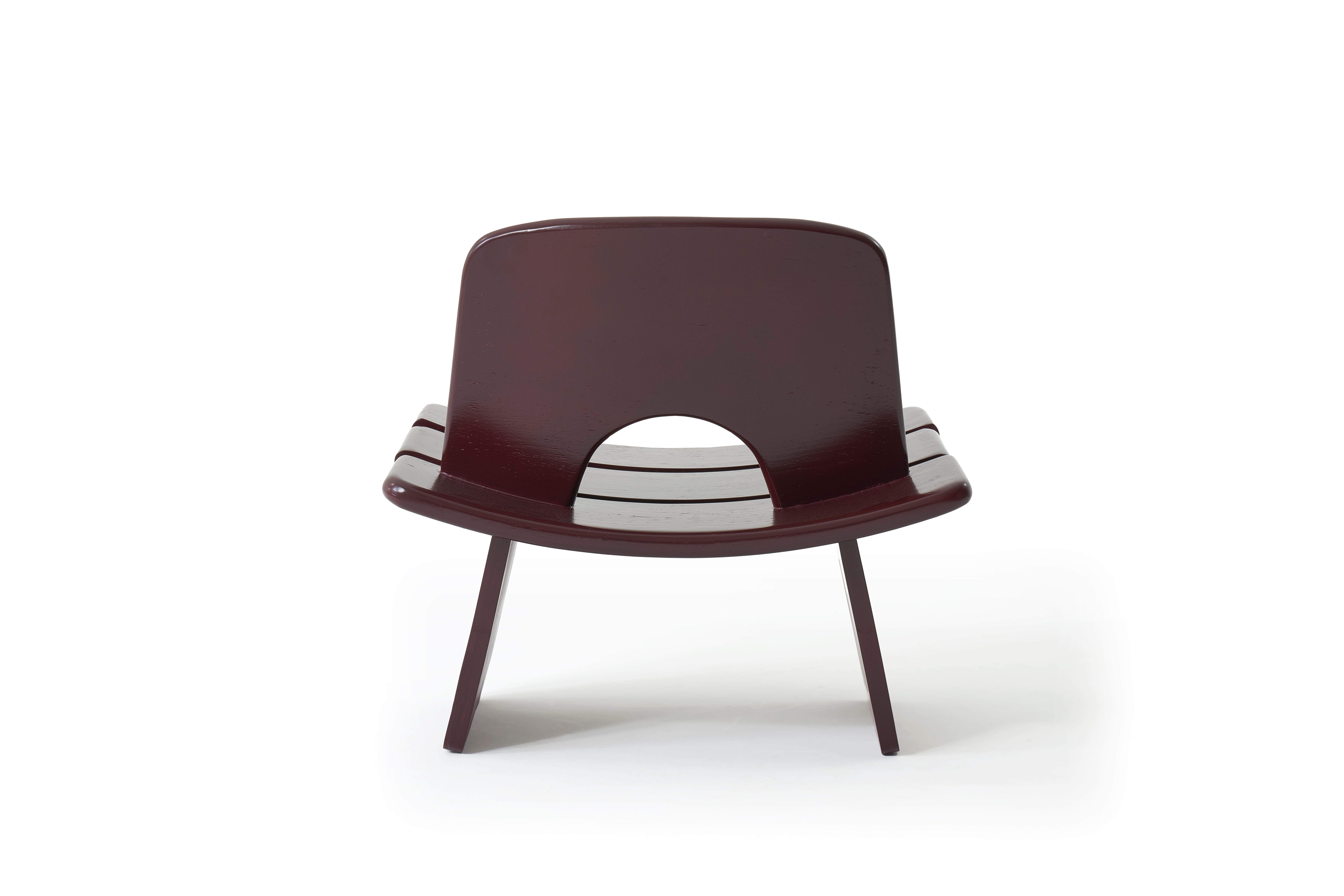 Organic Modern Wooden Armchair, Wood Chair, Wooden Seating, Black Armchair For Sale