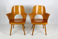 Wooden Armchairs by Lubomír Hofmann for Ton, 1961, Set of 2