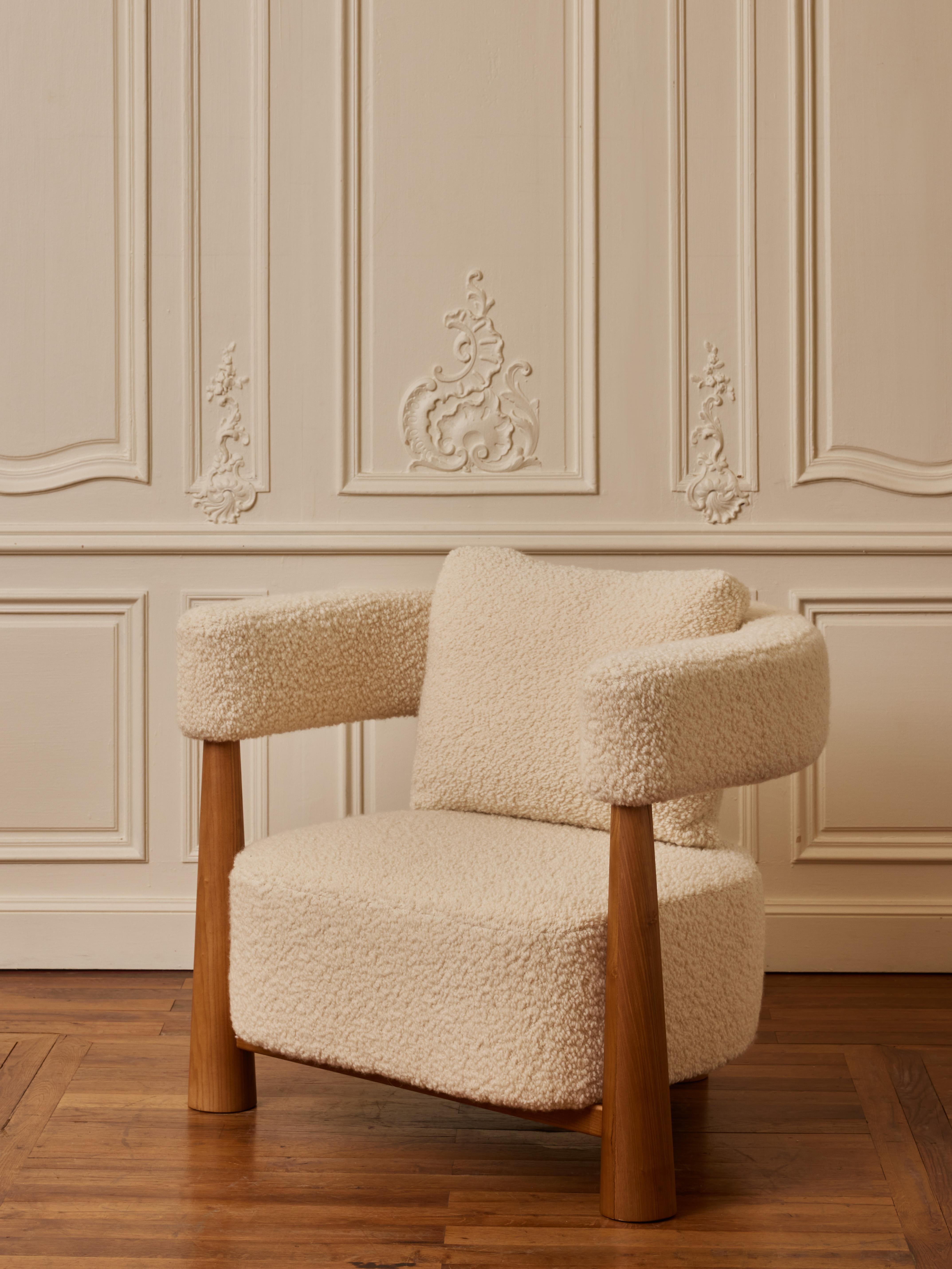 Mid-Century Modern Wooden armchairs by Studio Glustin For Sale