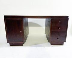 Wooden Art Deco Desk with Drawers, 1930s