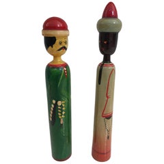 Wooden Artisanal Middle Eastern Men Dolls