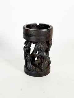 Wooden ashtray in the shape of a sculpture, France, 1950