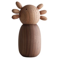 Wooden Axolote Figure Made in Solid White oak