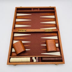 Wooden Backgammon Board Game 20th Century