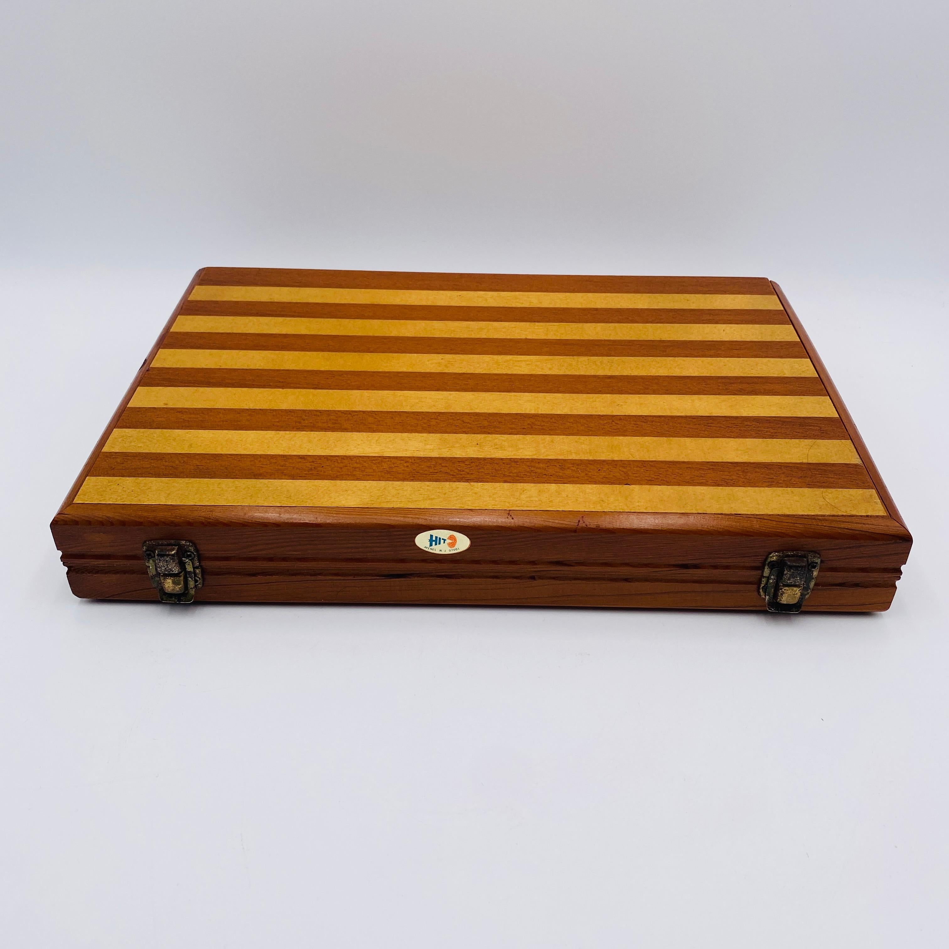 Stone Wooden Backgammon Board Game 20th Century For Sale