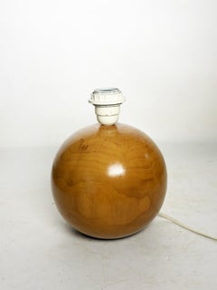 Wooden ball lamp, France, 1980