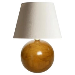 Wooden ball lamp, France, 1980