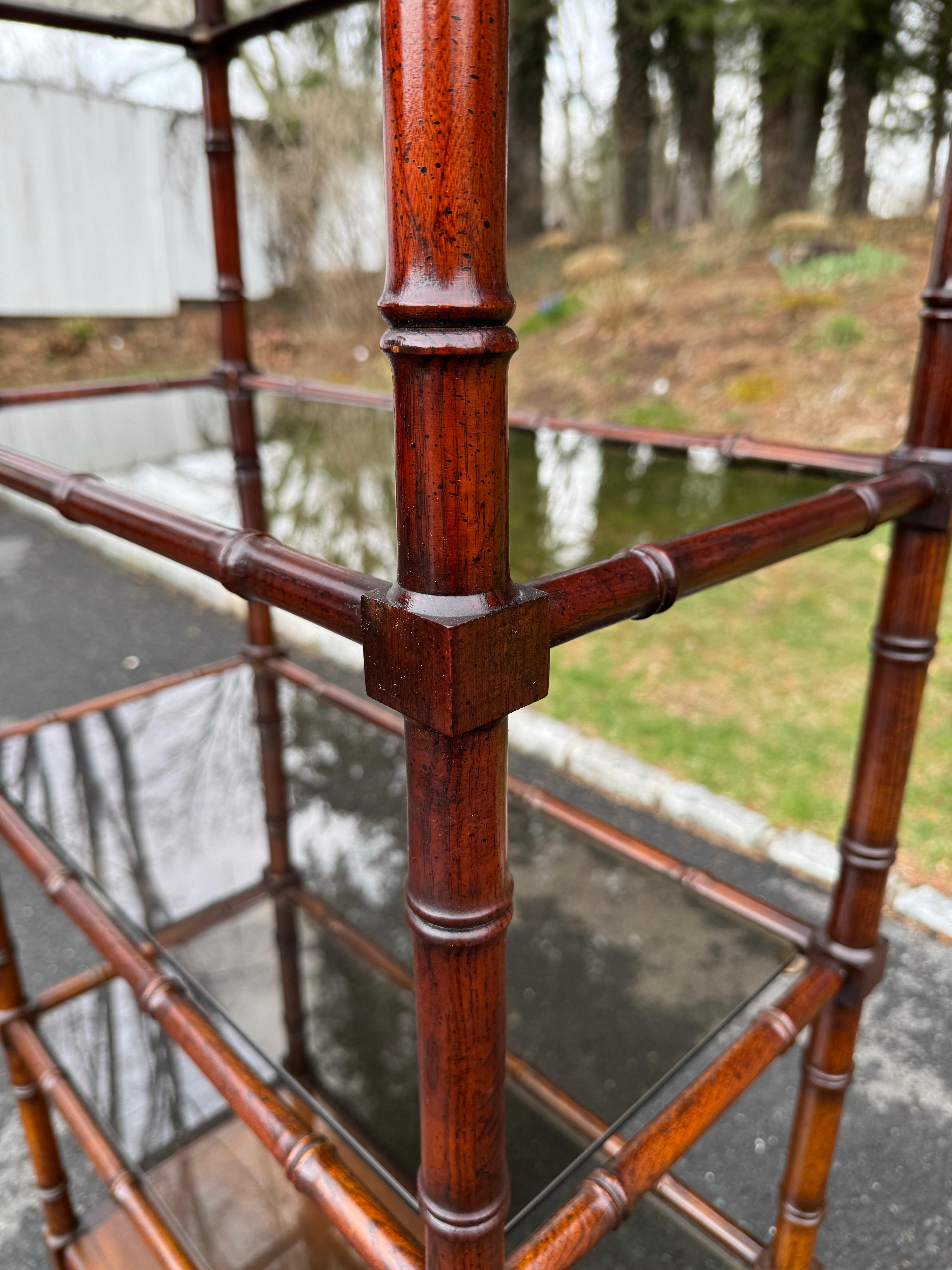 Etagere in legno in stile bambù in vendita 7