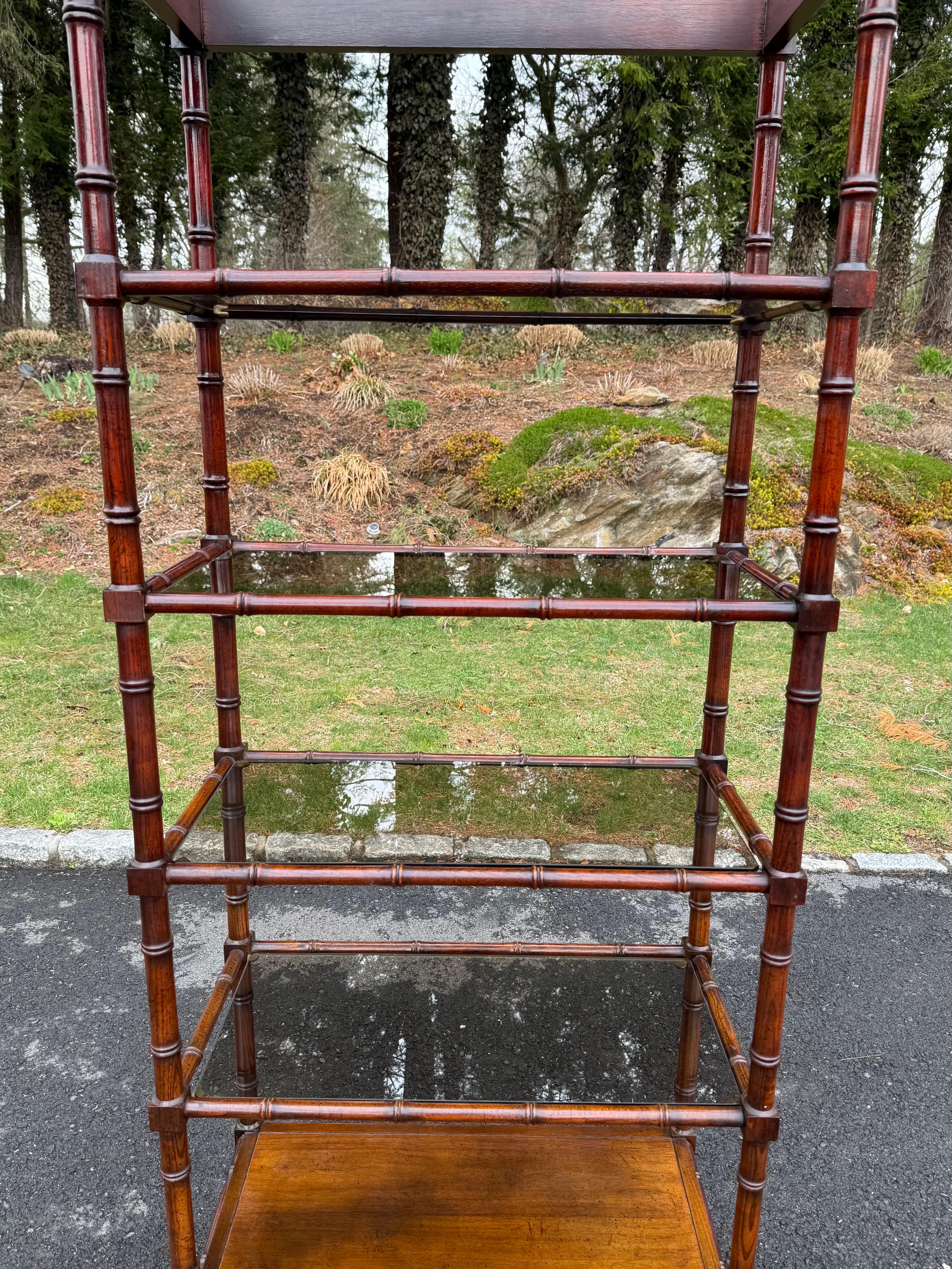 Etagere in legno in stile bambù in vendita 1