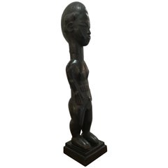 Sculpture de baoule en bois avec provenance
