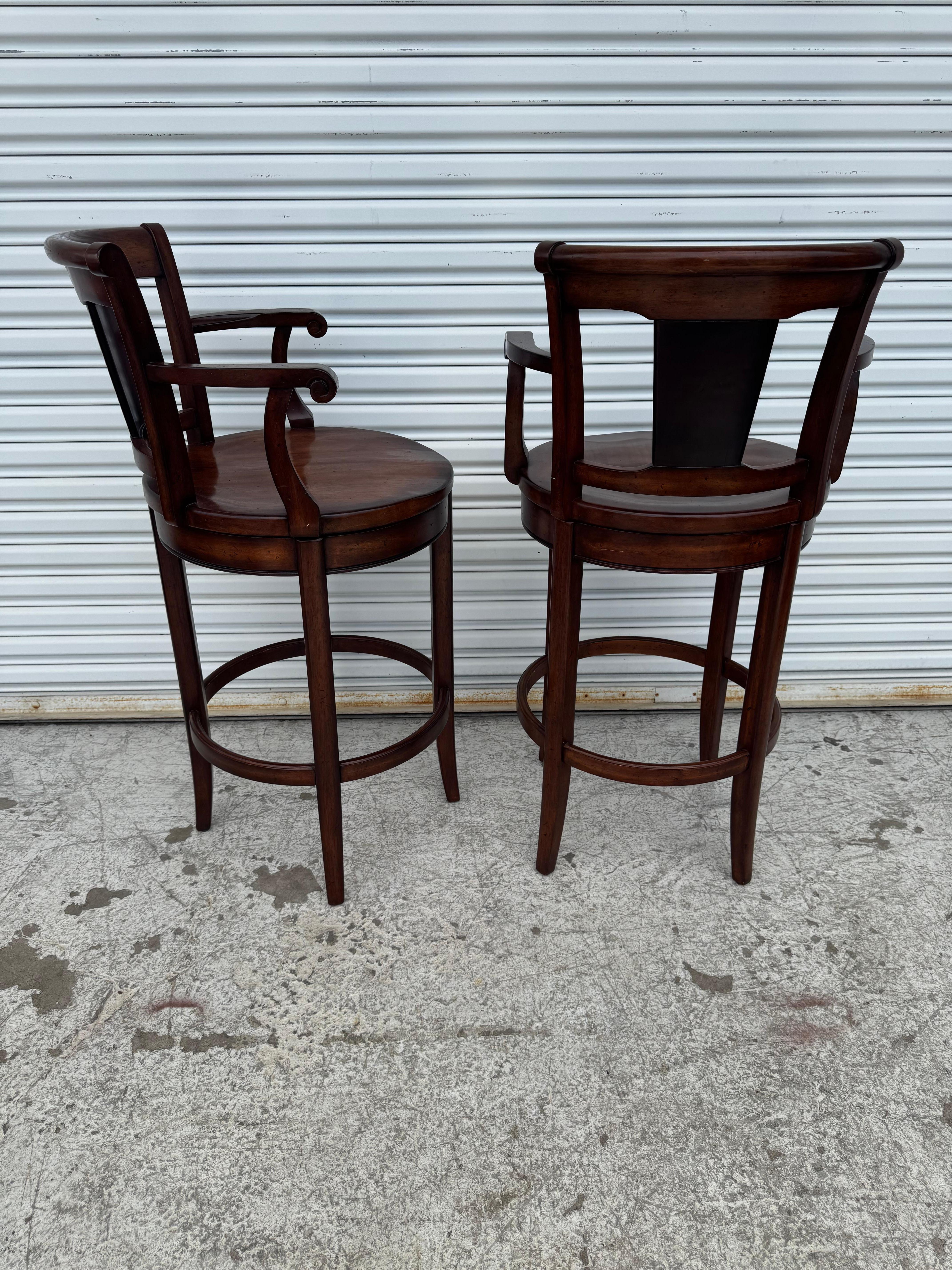 20ième siècle Tabourets de bar en bois en vente