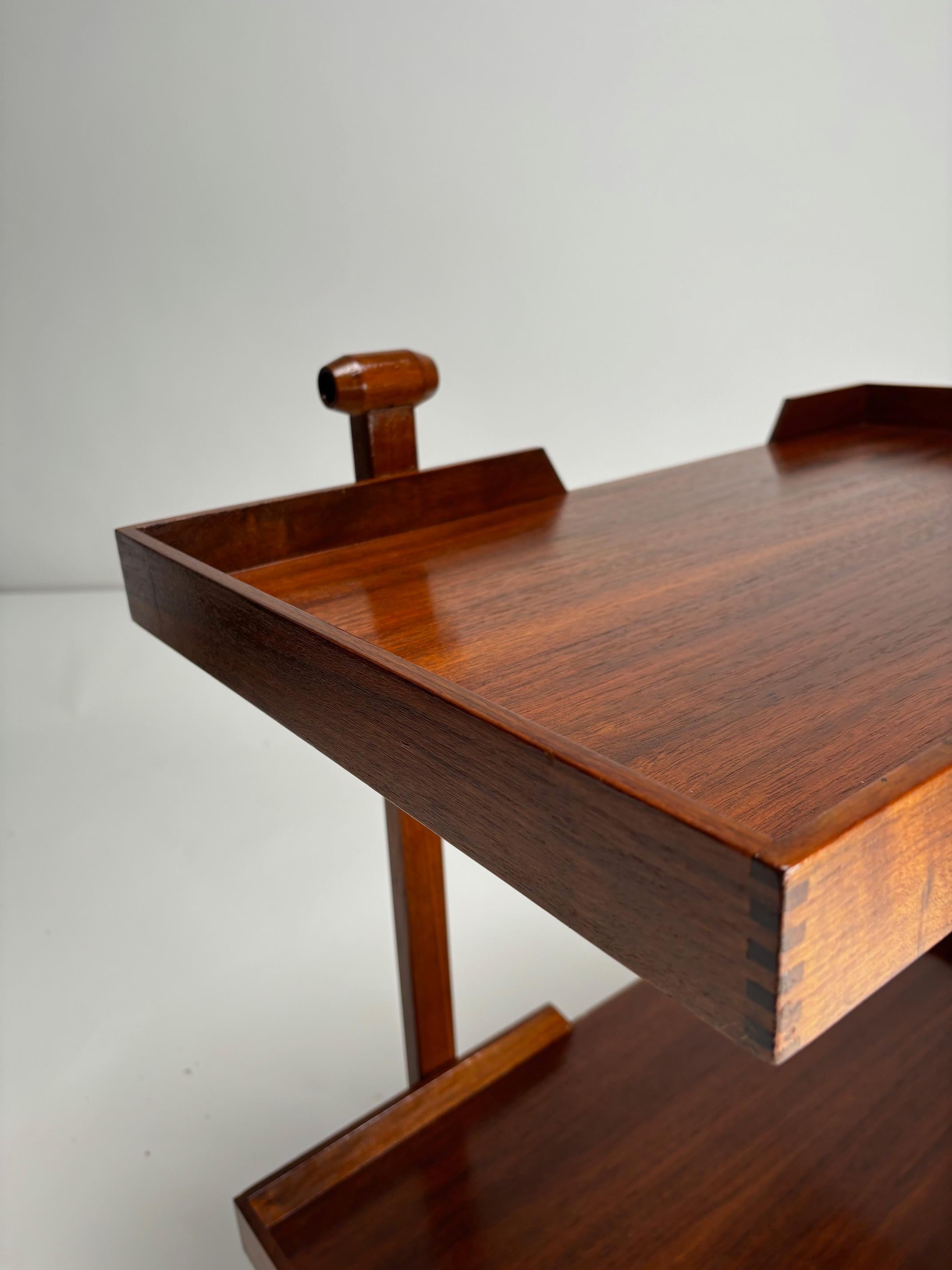 Carrello bar in legno ''CR20'' di Franco Albini per Poggi, Italia, 1958 in vendita 3