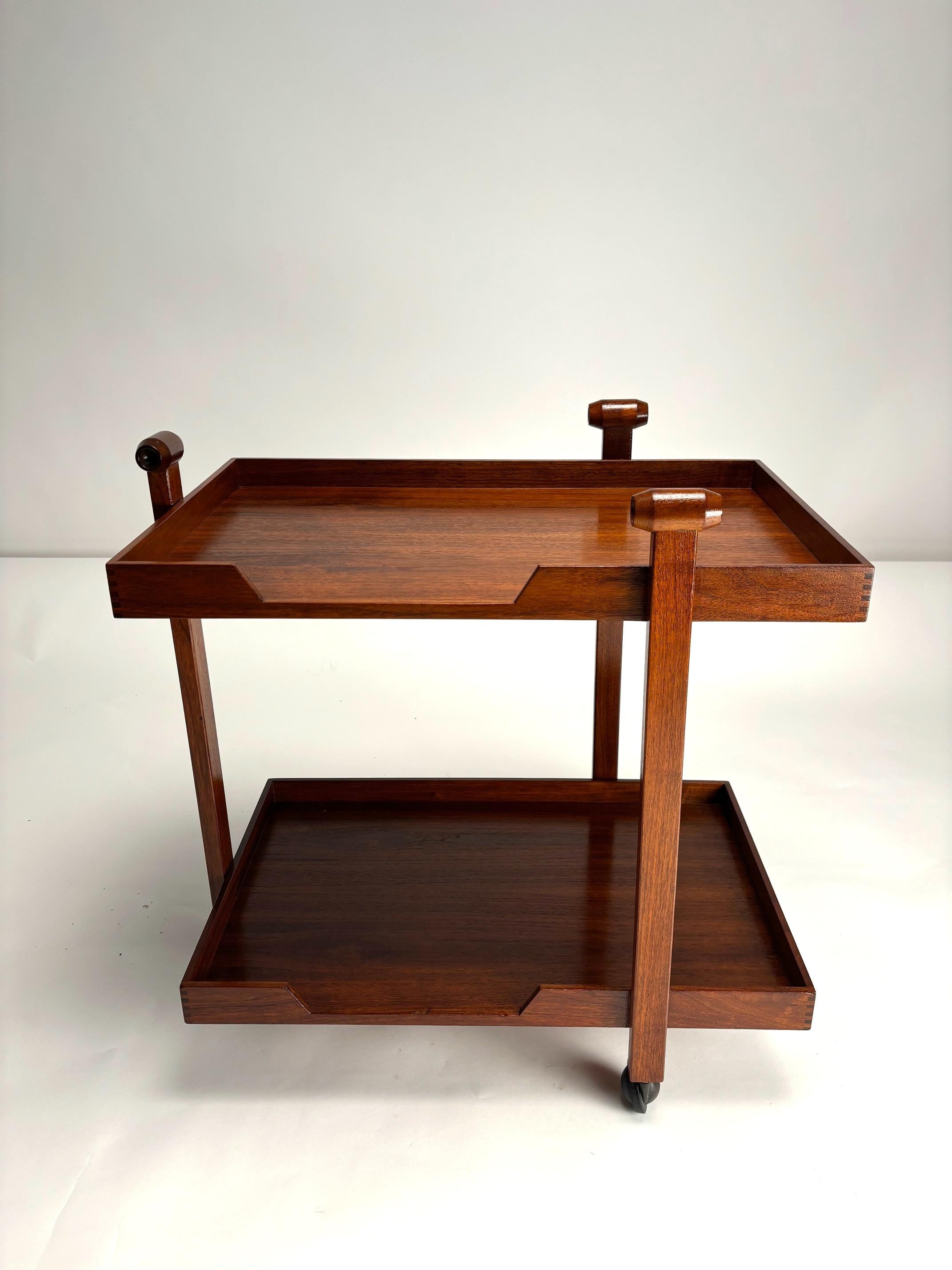 Carrello bar in legno ''CR20'' di Franco Albini per Poggi, Italia, 1958 in vendita 7