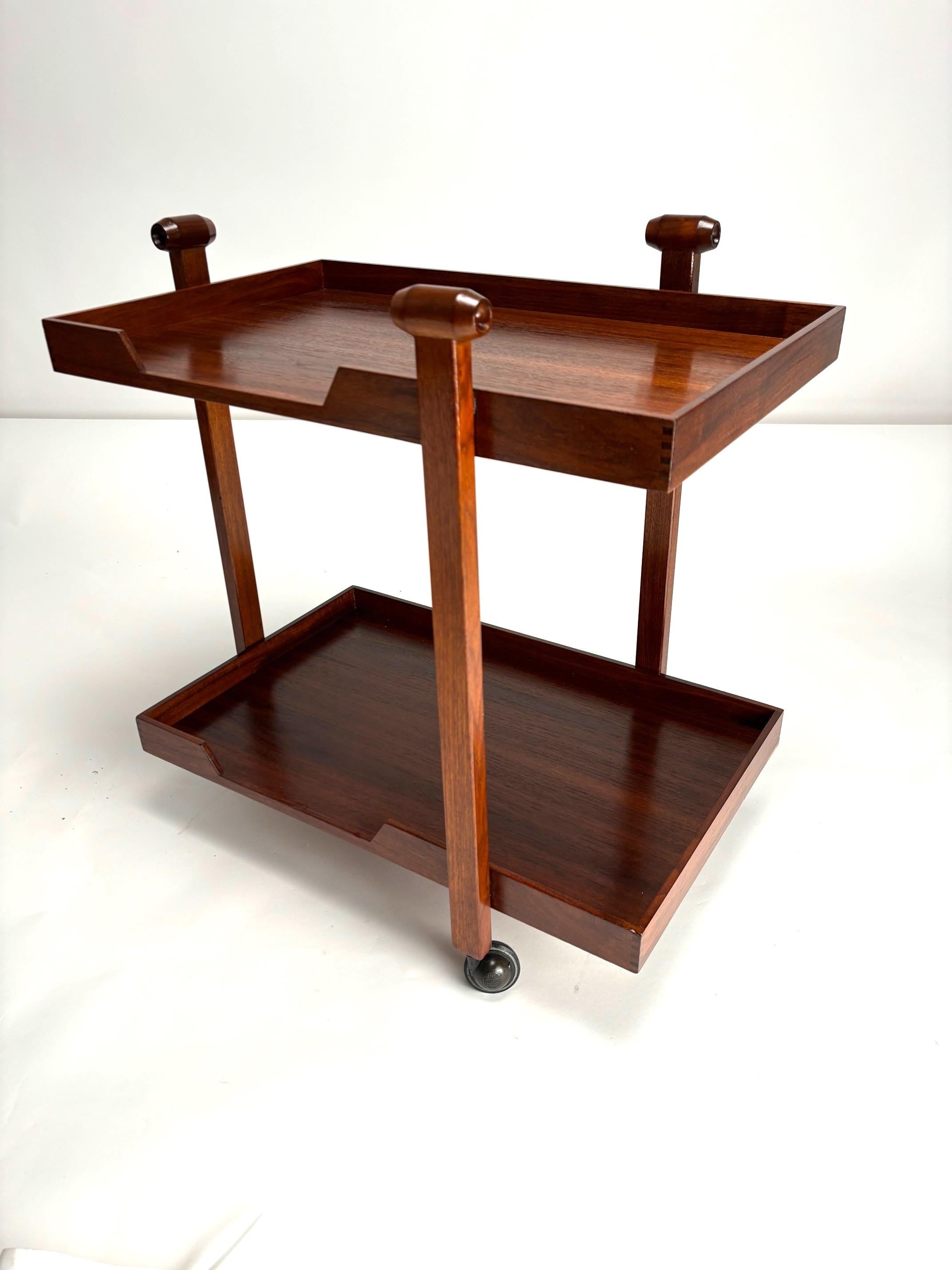 Legno Carrello bar in legno ''CR20'' di Franco Albini per Poggi, Italia, 1958 in vendita