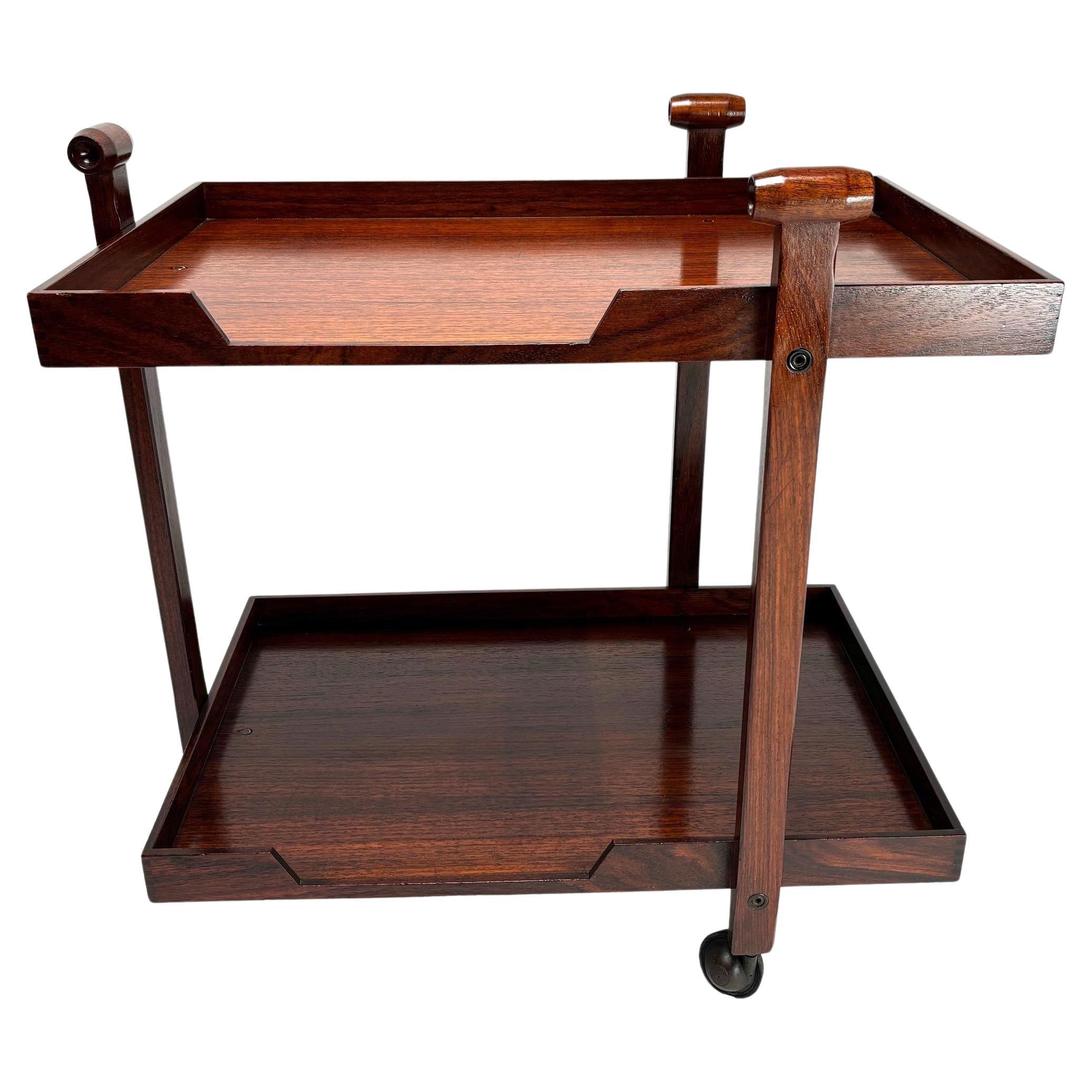 Carro de bar de madera ''CR20'' de Franco Albini para Poggi, Italia, 1958