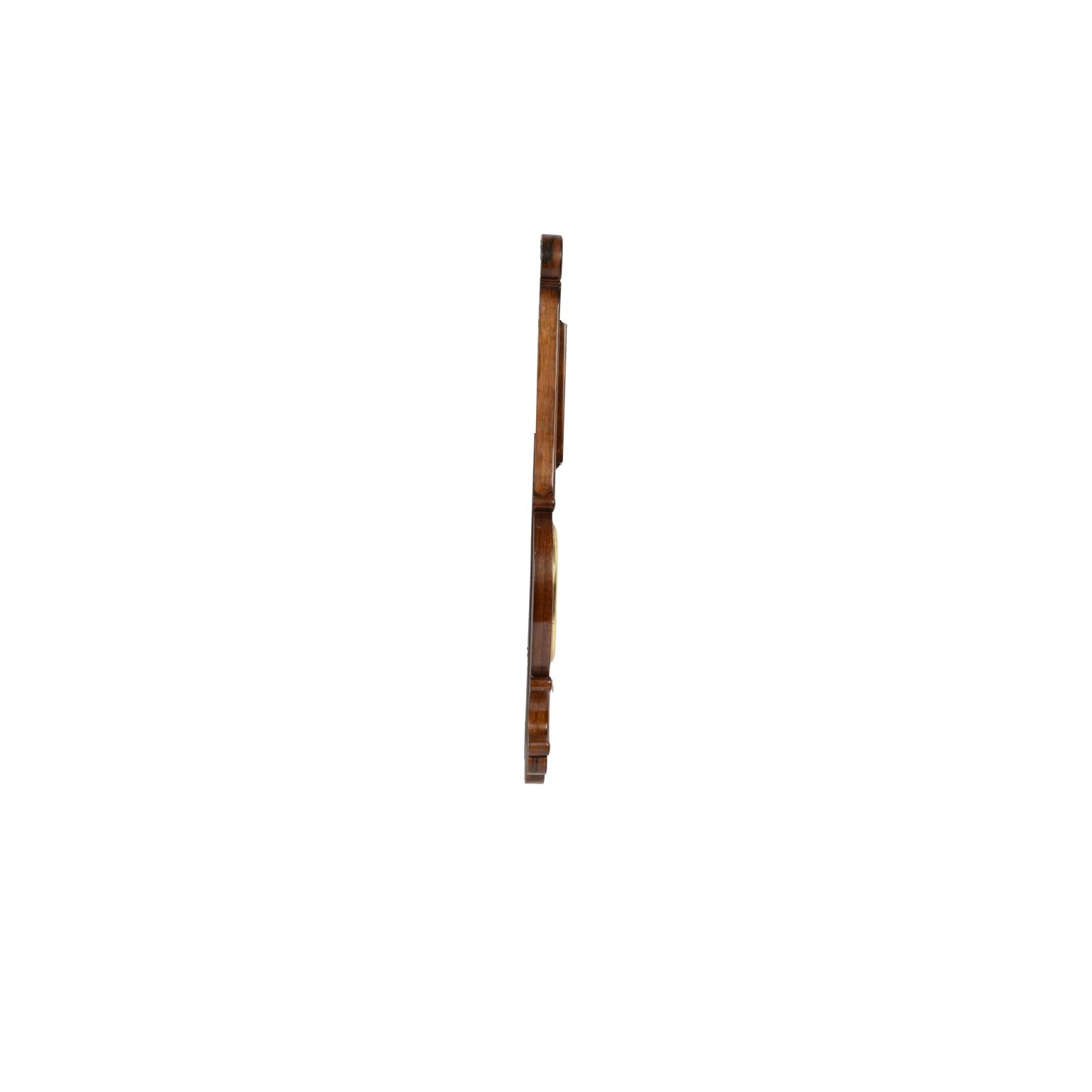 Baromètre en bois signé Burlinson Ripon Antique Instrument Weather du 19ème siècle  en vente 3