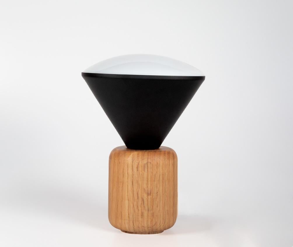 Modern Wooden Base Desk Lamp For Sale