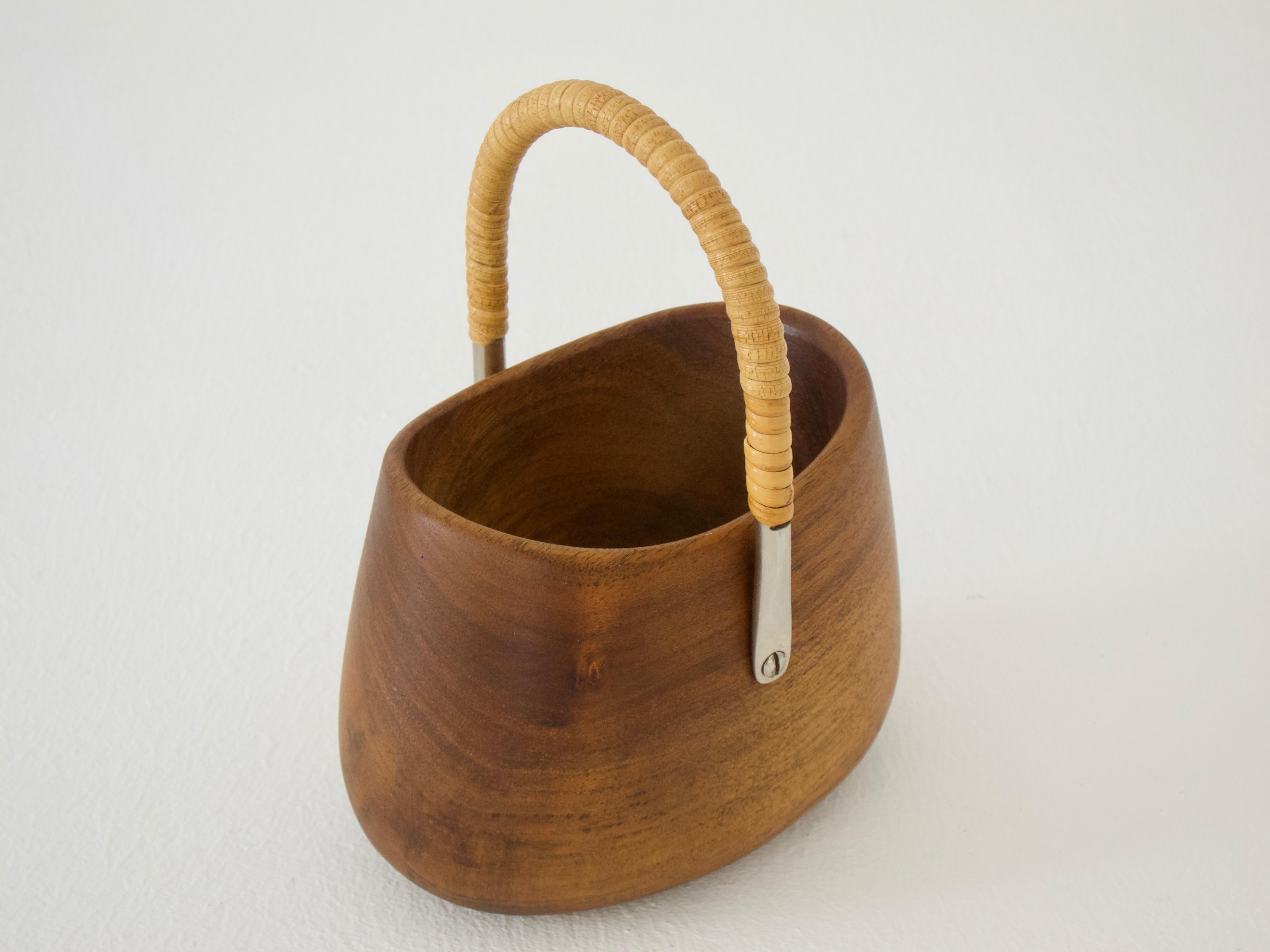 Wooden Basket by Carl Auböck For Sale 2