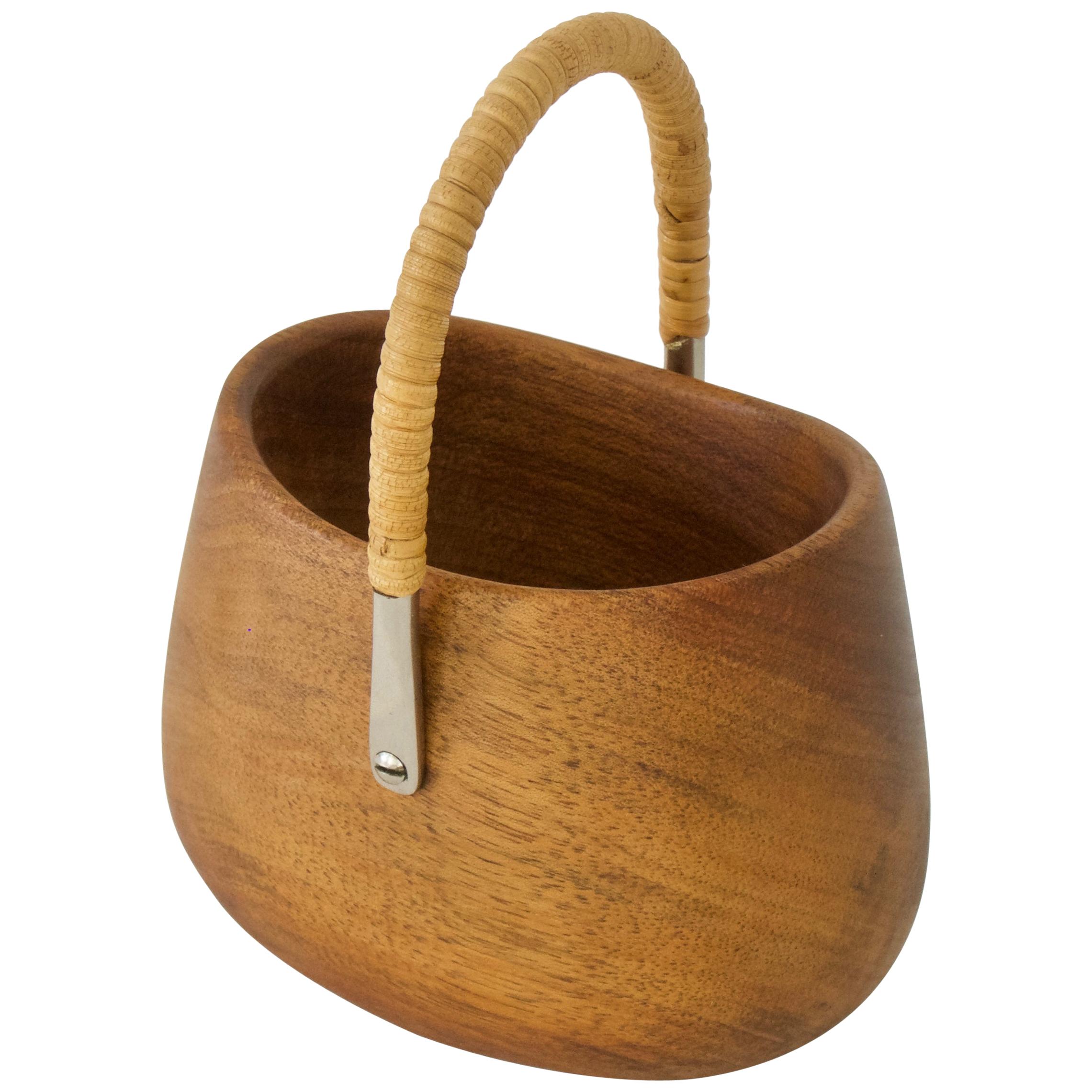 Wooden Basket by Carl Auböck For Sale