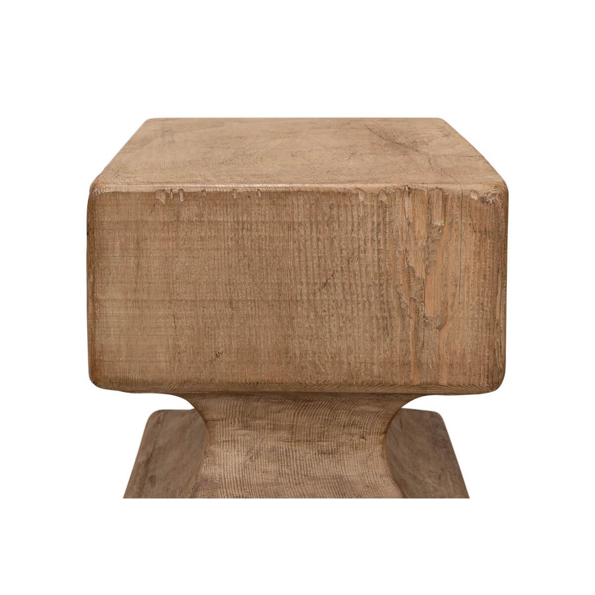 Asian Wooden Beam Stool For Sale